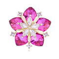 Camellia Crystal Four Designs Metal Brooch Pin for Jackets and Lapels view 8