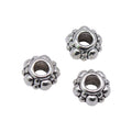 Floral Ring Spacer Beads in 3 Metal Finishes for Jewelry Making view 3