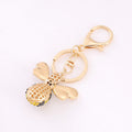 Rhinestone Bee Keychain Gold Tone Yellow Black Crystal Charm view 4