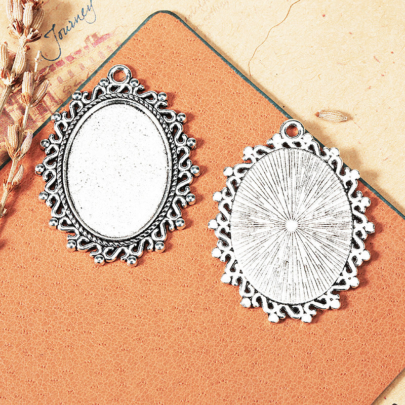 25x18mm Oval Cabochon Tray Bezel Setting Pendant