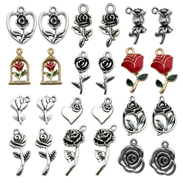 Colorful Flower Metal Charms with 23 Listed Options