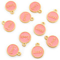 Enamel-Look Letter Alloy Charms in 19 Styles for Jewelry Crafts view 12