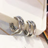 Silver Triple Hoops