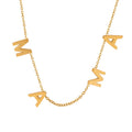 MAMA Letter Charm Necklace Spaced Letters Gold Or Steel view 5