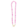 Nine Color Heart Bead Necklaces With Round Carabiner Clasps view 5