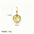 Gold Tone Chain Necklaces With Small Heart Birthstone Pendants view 12