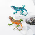 Green Gold Tone Gecko Crystal Two Designs Metal Brooch Pin view 4