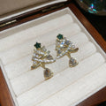 Crystal Christmas Tree And Teardrop Earrings Statement Jewelry view 6