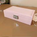 Locking Compartment Jewelry Storage Box Organizer Case view 8