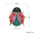 Pink Red Ladybug Crystal Two Designs Metal Brooch Pin view 2