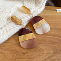 Geometric Resin Look Dangle Stud Earrings in Three Colors view 6