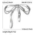 Sculpted Metal Bow Brooch In Gold And Silver Tone Decorative Lapel Pin view 5
