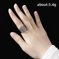 Silver Wide Filigree Scroll Openwork Band Ring Style view 5
