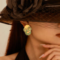Layered Daisy Cluster Earrings in Four Enamel Colorways view 4