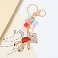 Rhinestone Balloon Bear Keychain Gold Clasp Four Belly Colors view 8