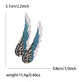 Crystal Angel Wing Brooch in Four Enamel Color Styles view 7