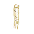 Crystal Chain Tassel Ear Cuffs in Gold and Silver Tones view 5