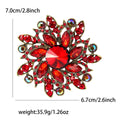 Layered Round Crystal Flower Brooch in Ten Colorways view 10
