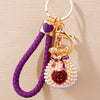 Deep-Purple Pearl-Heart-Pouch