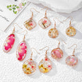 Wire Wrapped Mixed Shape Dried Flower Earrings 5 Styles view 1