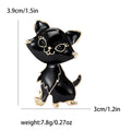 Enamel Kitten Brooch In 3 Color Variants For Jackets and Scarves view 7