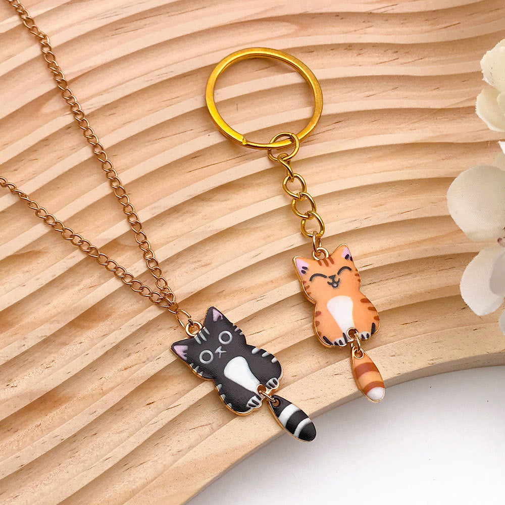 Zinc Alloy Cat Moving Tail Charm Pendant for DIY Headwear Necklace Earrings Keychain