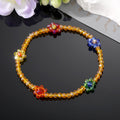 Colorful Faceted Bead Daisy Stretch Bracelets in Eleven Designs view 10