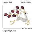 Crystal Running Deer Brooch Purple Blue Antler Gem Styles view 6