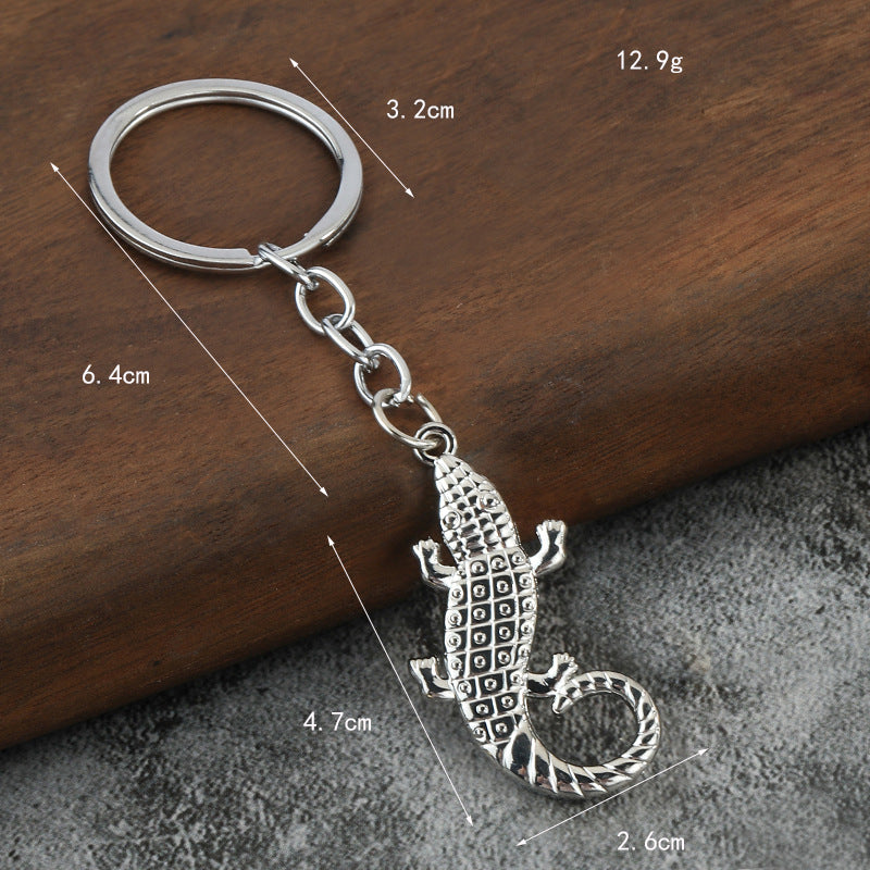 Creative Metal Crocodile Keychain Zinc Alloy Gift Pendant