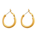 Round Huggie Hoop Earrings In Gold Silver Polished And Matte view 5