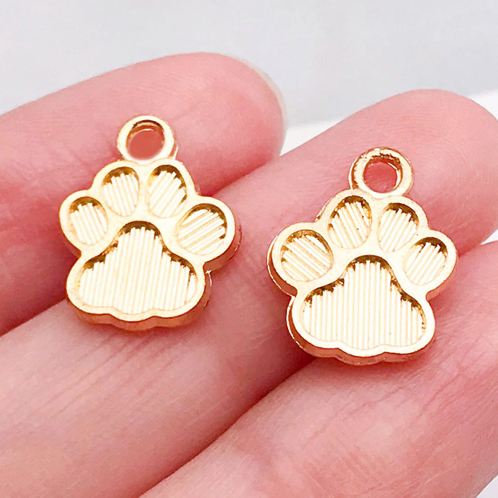 Zinc Alloy Pet Dog Paw Dog Bowl Heart Letter Charm Pendant for Earrings and Necklaces