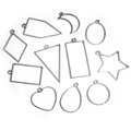 Steel Tone Open Geometric Pendant Frames in Twelve Shapes view 1