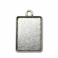 Textured Rectangular Cabochon Settings in Two Finishes view 2