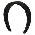 Black Wide Padded Fabric Headband Solid Hair Accessory view 5