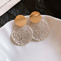 Openwork Heart and Round Drop Earrings in Silver Tone view 7