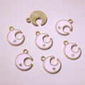 Colorful Enamel Crescent Moon and Star Charms in Eleven Options view 11