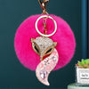 White-Fox-Fuchsia-Pom Style-2