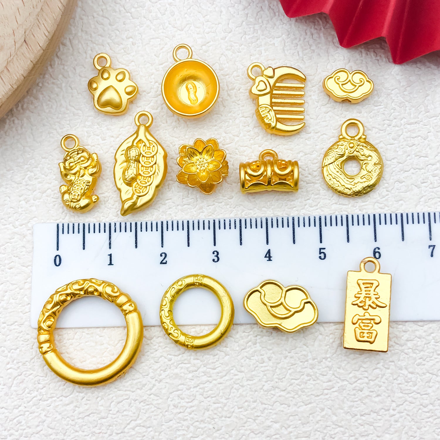 Gold Tone Zinc Alloy Lucky Bag Pixiu Charm Pendant for DIY Bracelet Necklace Jewelry