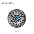 Gold Tone Eye Two Designs Metal Brooch Pin 3.9 cm for Jackets and Lapels view 2