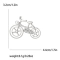 Pearl and Crystal Bicycle Brooch in Gold or Silver Tone view 6