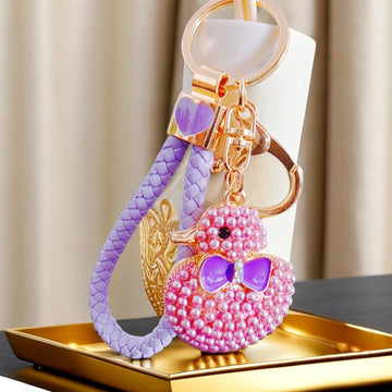 Pearl Duck Keychains in Five Colors with Four Braided Loop Options