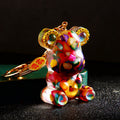 Crystal Fortune Bear Keychains with Cord Sets and Loose Heart Loops view 10