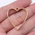 Open Heart Resin Frame Charms in 4 Finishes for Jewelry Making view 7