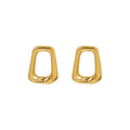 Geometric Open Square Pendant Necklace Gold Or Steel view 5