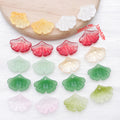 Ginkgo Leaf Glass Charms in Eight Individual Color Finishes view 1