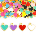 Colorful Sideways Heart Enamel Charm Collection for Jewelry Making view 4