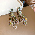 Gold Multicolor Crystal Bracelet Earrings And Rings view 7