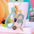 Jeweled Spirit Dragon Keychains with Fortune and Loose Heart Loop Options view 8