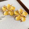 Yellow Flower Studs