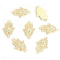 Rhinestone Hamsa Hand Two Loop Connector Charms in 12 Styles view 4